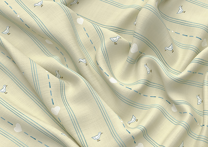 Puddle Down, Duck Stripe Shell - Twist&Fit Roman Blind - Image 4